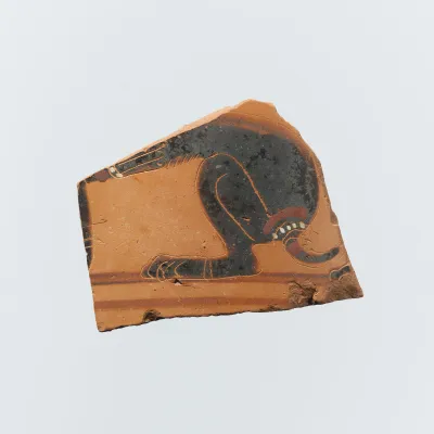 Fragment of a terracotta neck-amphora (jar)