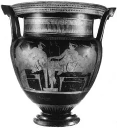 KRATER, COLUMN (ATHENIAN, RED-FIGURE)
