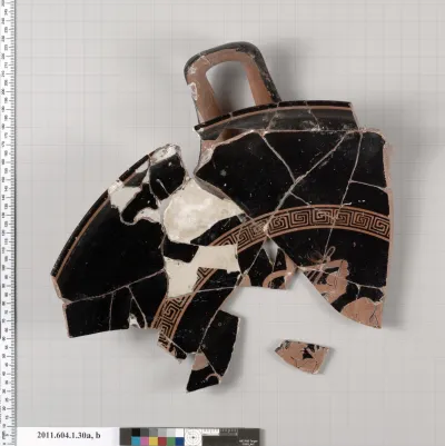 Terracotta fragments of a kylix (drinking cup)