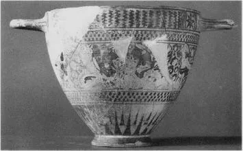 SKYPHOS (CORINTHIAN, BLACK-FIGURE)
