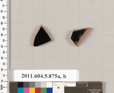 Terracotta fragments of kylikes (drinking cups)