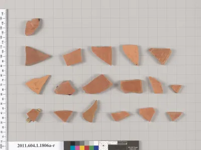 Terracotta rim fragments of kylikes(drinking cups)