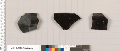 Terracotta rim fragments of kylikes (drinking cups)