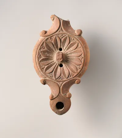 Terracotta oil lamp