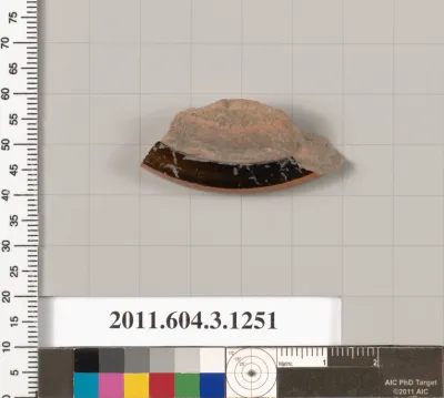 Terracotta fragment of a kyathos (cup-shaped ladle)