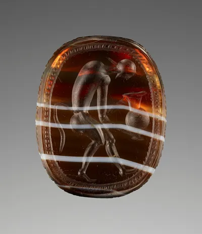 Scarab with Satyr Carrying an Amphora