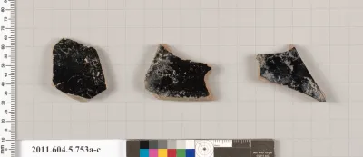 Terracotta fragments of kylikes (drinking cups)