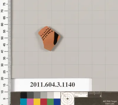 Terracotta fragment of a mastoid (drinking cup with narrow base) or a kyathos (cup-shaped ladle)