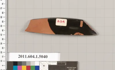 Terracotta fragment of a kylix (drinking cup)