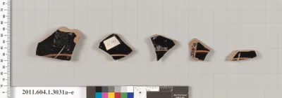 Terracotta fragments of kylikes (drinking cups)