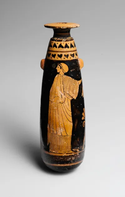 Terracotta alabastron (perfume vase)