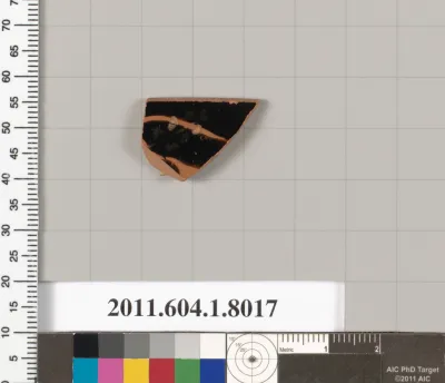 Terracotta rim fragment of a kylix (drinking cup)