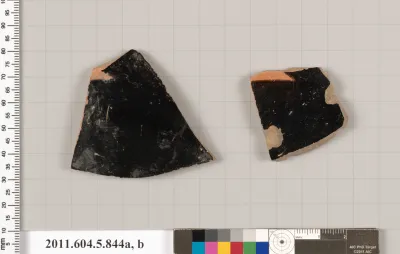 Terracotta fragments of kylikes (drinking cups)