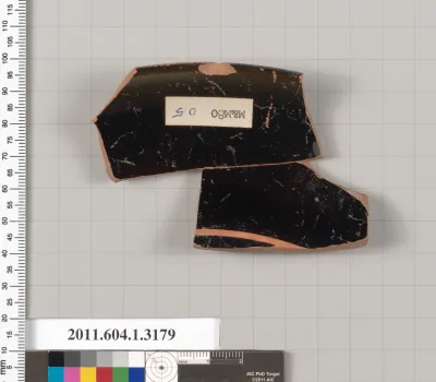 Terracotta fragment of a kylix (drinking cup)