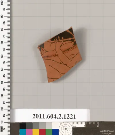 Terracotta fragment from a kantharos: head vase? or rhyton?