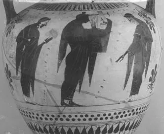 AMPHORA, NECK (ATHENIAN, BLACK-FIGURE)