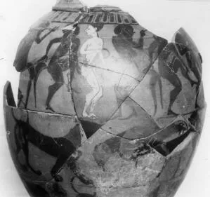 AMPHORA, NECK, FRAGMENT (ATHENIAN, BLACK-FIGURE)