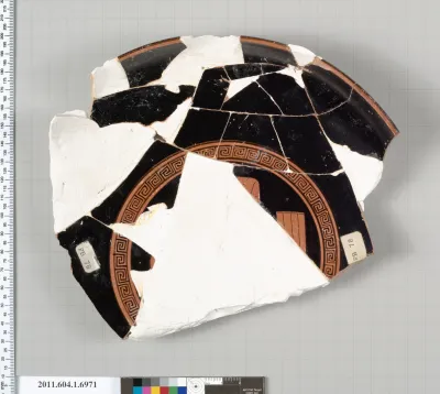 Terracotta fragment of a kylix (drinking cup)