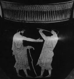 KRATER, COLUMN (ATHENIAN, RED-FIGURE)