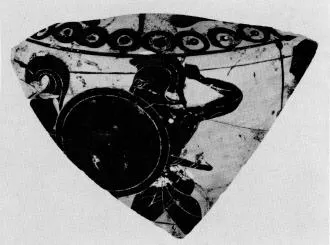 LEKYTHOS, FRAGMENT (ATHENIAN, BLACK-FIGURE)