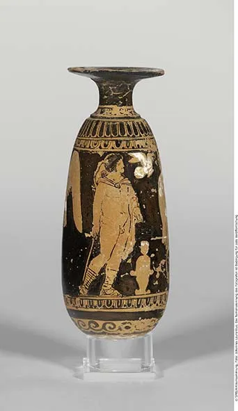 Rotfiguriges Alabastron, nicht attisch