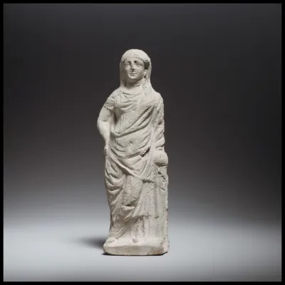 Terracotta statuette of a woman
