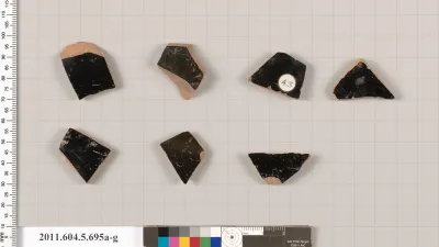 Terracotta fragments of kylikes (drinking cups)