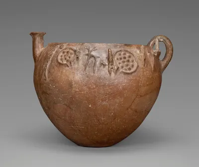 Red-Polished Ware Bowl with High Relief Decoration