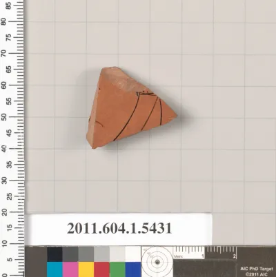 Terracotta fragment of a kylix (drinking cup)