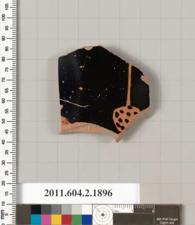 Terracotta fragment of a skyphos (deep drinking cup)