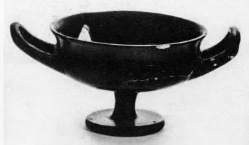 CUP (ATHENIAN, BLACK GLAZE)