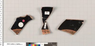 Terracotta fragments of kylikes (drinking cups)
