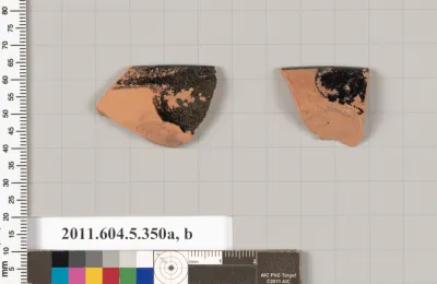 Terracotta rim fragments of kylikes (drinking cups)