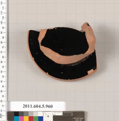 Terracotta fragment of a kylix (drinking cup)