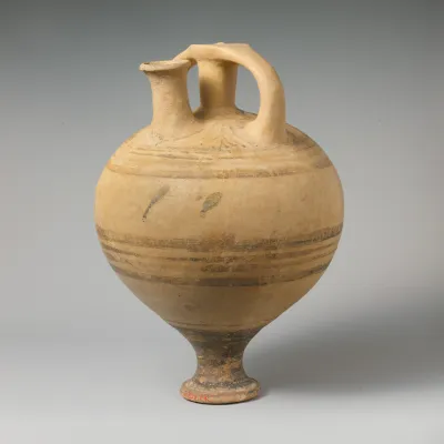 Terracotta stirrup jar