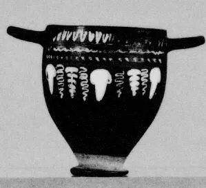 SKYPHOS (SOUTH ITALIAN, GNATHIAN, BLACK GLAZE)
