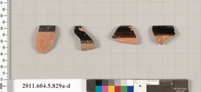 Terracotta rim fragments of kylikes (drinking cups)