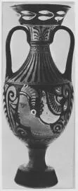 AMPHORA, PANATHENAIC SHAPE (SOUTH ITALIAN, APULIAN, RED-FIGURE)