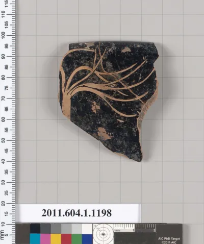 Terracotta rim fragment of a kylix (drinking cup)