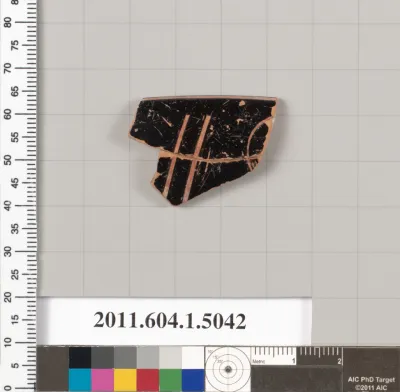 Terracotta fragment of a kylix (drinking cup)