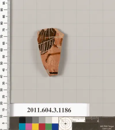 Terracotta fragment of a mastoid (drinking cup with narrow base)