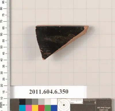 Terracotta rim fragment of a closed shape