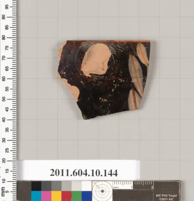 Terracotta rim fragment of a skyphos (deep drinking cup)