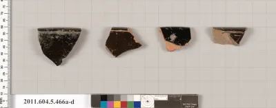 Terracotta rim fragments of kylikes (drinking cups)