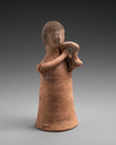 Terracotta female musician