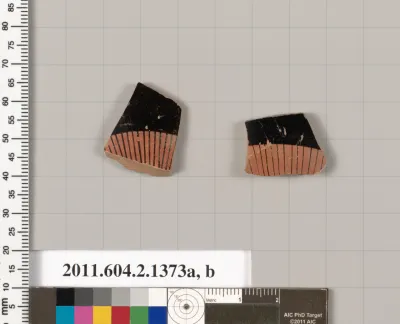 Terracotta fragments of skyphoi (deep drinking cups)