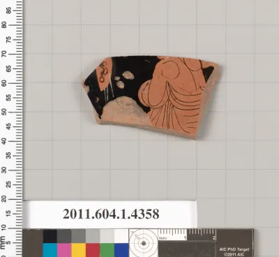 Terracotta fragment of a kylix (drinking cup)