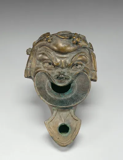 Lamp in the Form of a Comic Mask