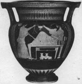 KRATER, COLUMN (ATHENIAN, RED-FIGURE)