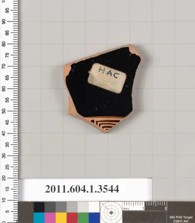 Terracotta fragment of a kylix (drinking cup)